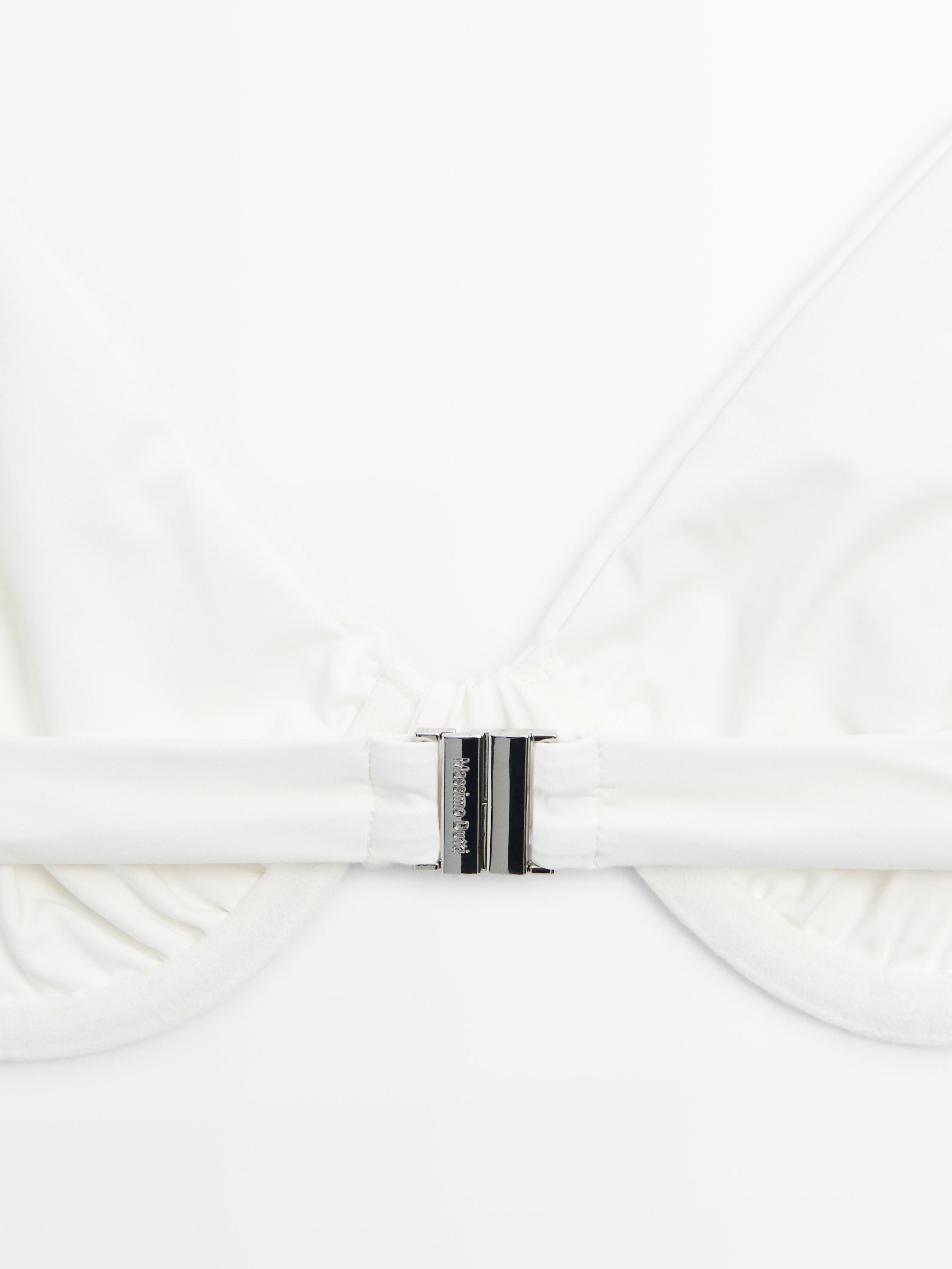 Haut de bikini froncé à armatures